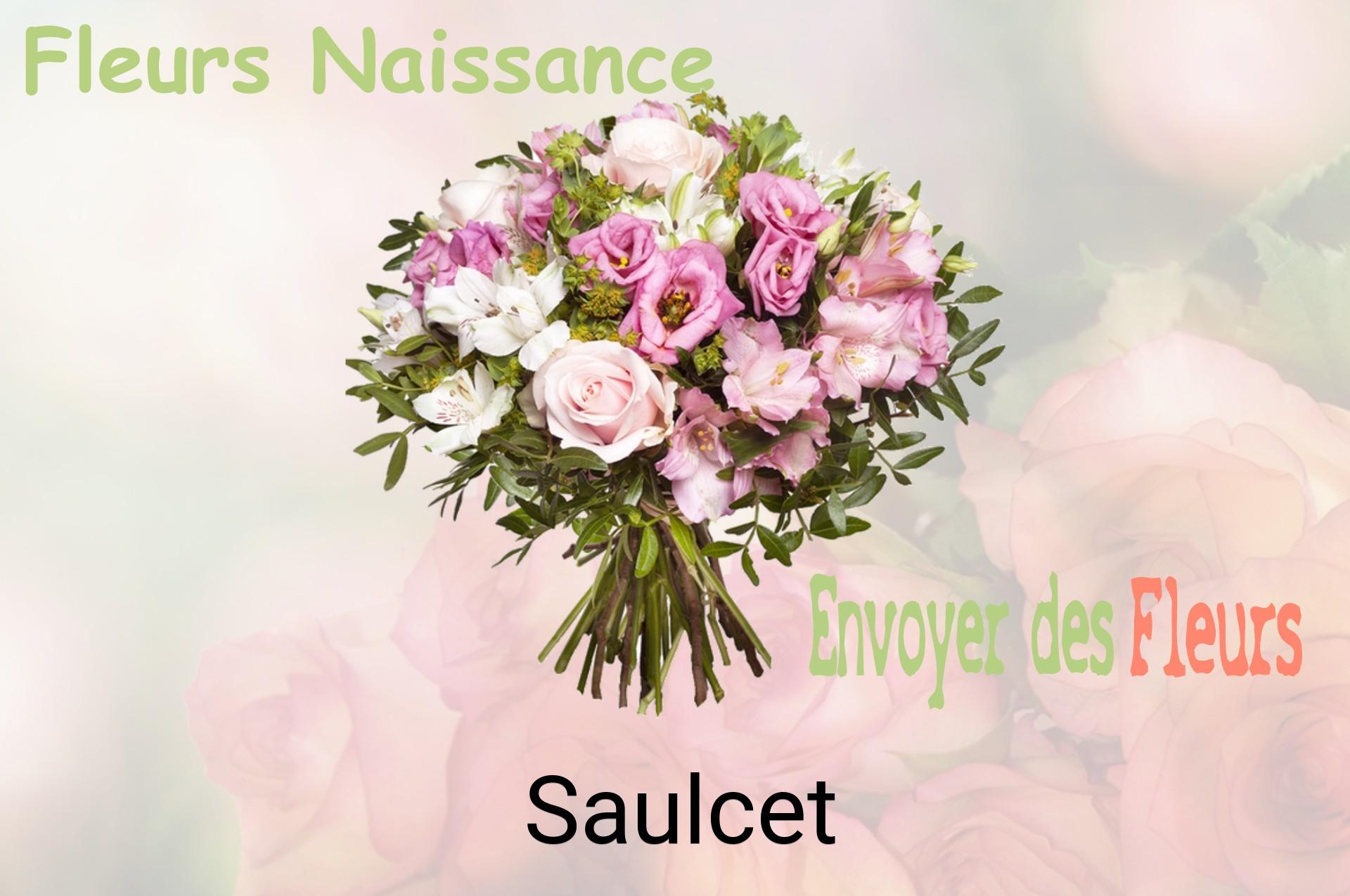 Bouquet de fleurs de naissance livré à Saulcet